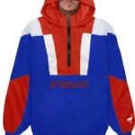 Bertram Red And Blue Stegaro Hooded Jacket