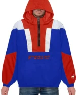 Bertram Red And Blue Stegaro Hooded Jacket