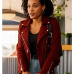 Bethany Brown Murder in a Small Town Maroon Suede Jacket