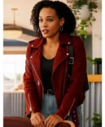 Bethany Brown Murder in a Small Town Maroon Suede Jacket