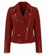 Bethany Brown Murder in a Small Town Maroon Suede Jacket