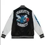 Black/White Team Origins Charlotte Hornets Satin Jacket