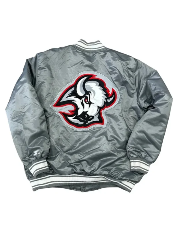 Buffalo Sabres Gray Bomber Satin Jacket