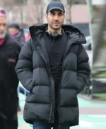 Brett Goldstein Office Romance Black Puffer Coat