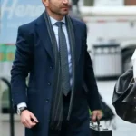 Brett Goldstein Office Romance Blue Wool Coat