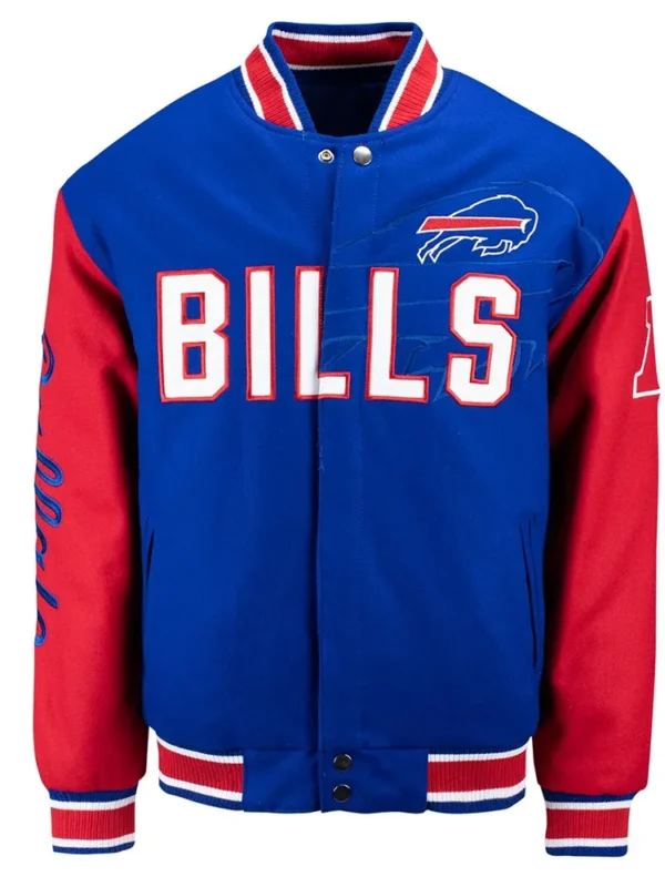 Buffalo Bills Blue and Red Varsity Wool Jacket
