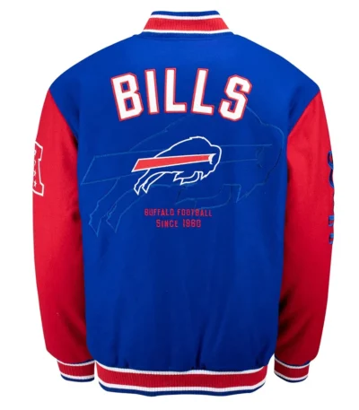 Buffalo Bills Blue and Red Varsity Wool Jacket
