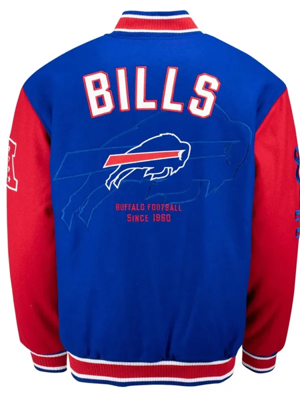 Buffalo Bills Blue and Red Varsity Wool Jacket