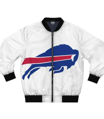 Buffalo Bills Bomber White Jacket