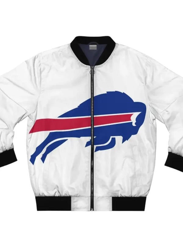 Buffalo Bills Bomber White Jacket
