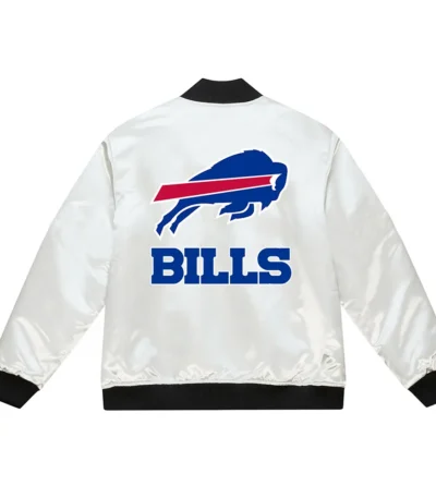 Buffalo Bills Bomber White Jacket