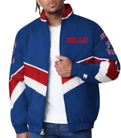 Buffalo Bills Captain Royal Varsity Satin Jacket