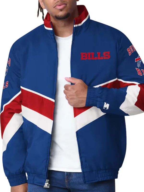 Buffalo Bills Captain Royal Varsity Satin Jacket