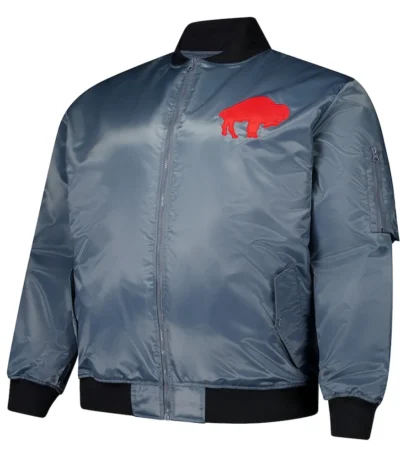 Buffalo Bills Charcoal Bomber Full-Zip Jacket