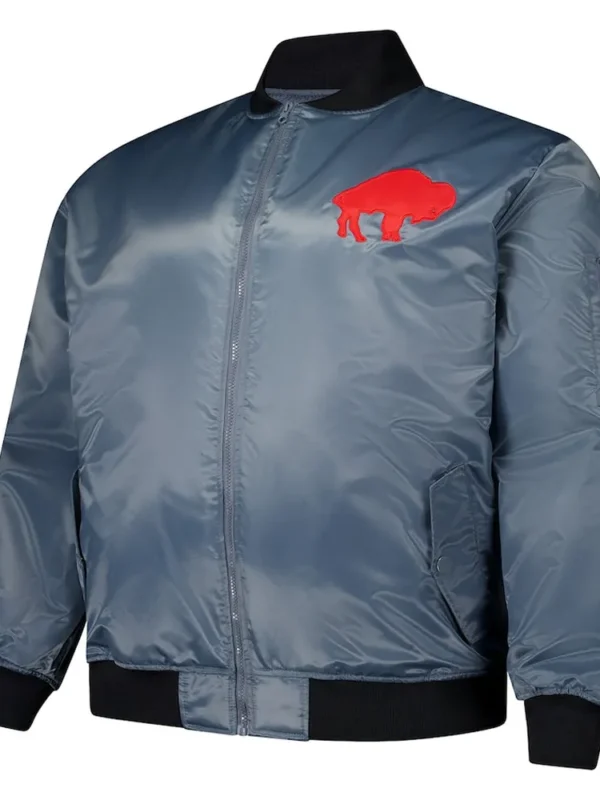 Buffalo Bills Charcoal Bomber Full-Zip Jacket