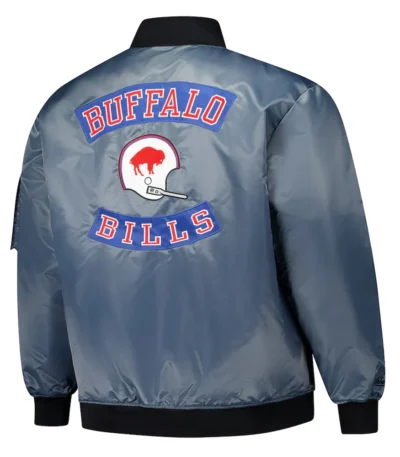 Buffalo Bills Charcoal Bomber Full-Zip Jacket