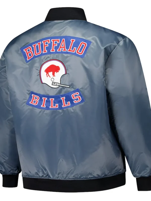 Buffalo Bills Charcoal Bomber Full-Zip Jacket