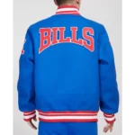 Buffalo Bills Crest Emblem Royal Varsity Wool Jacket