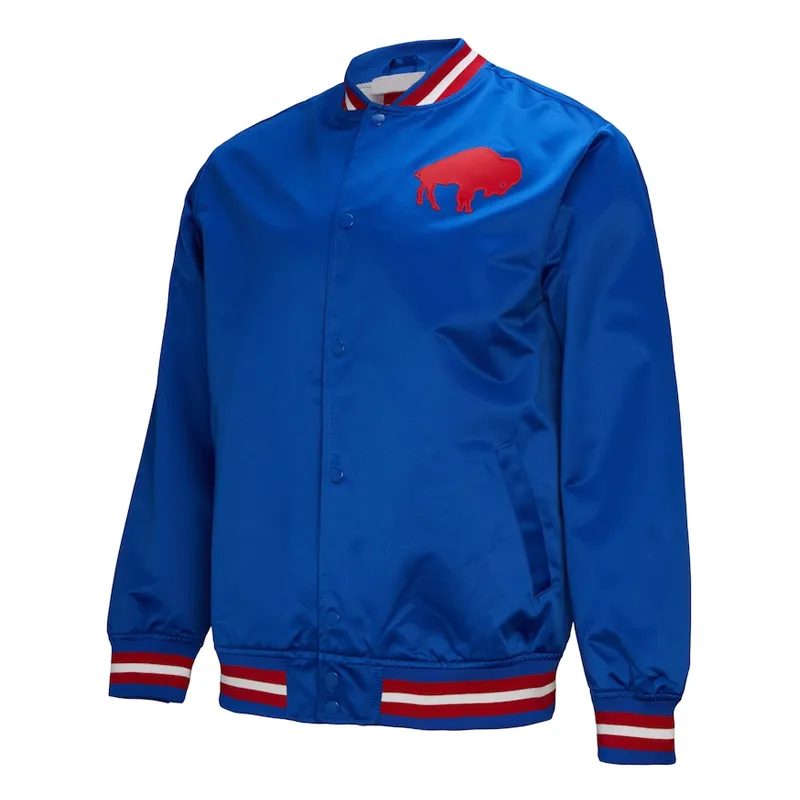 Buffalo Bills Double Down Royal Satin Jacket Buffalo Bills Double Down Royal Satin Jacket