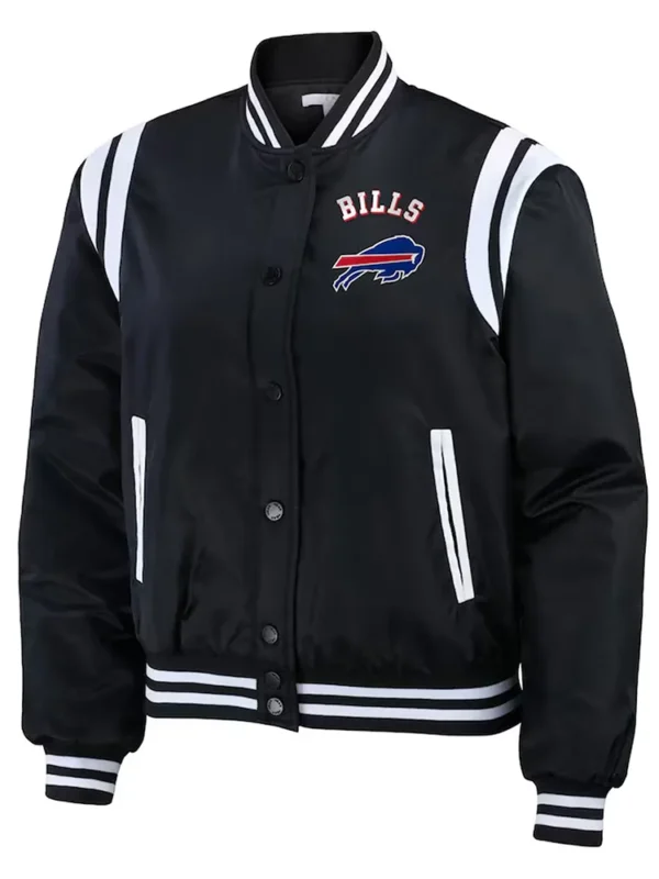 Buffalo Bills Full-Zip Black Bomber Jacket