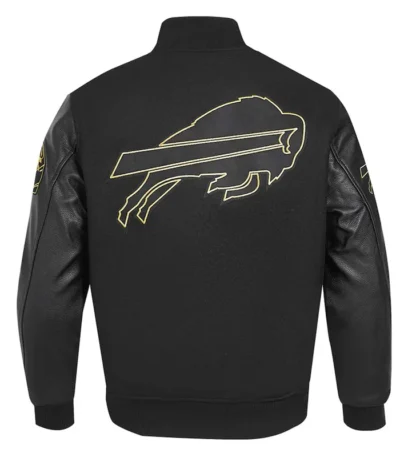 Buffalo Bills Full-Zip Black Varsity Jacket