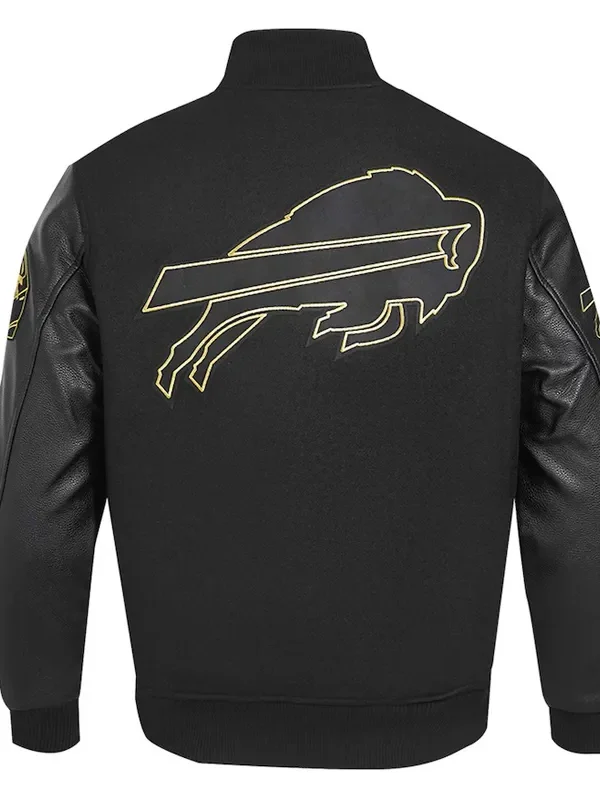 Buffalo Bills Full-Zip Black Varsity Jacket