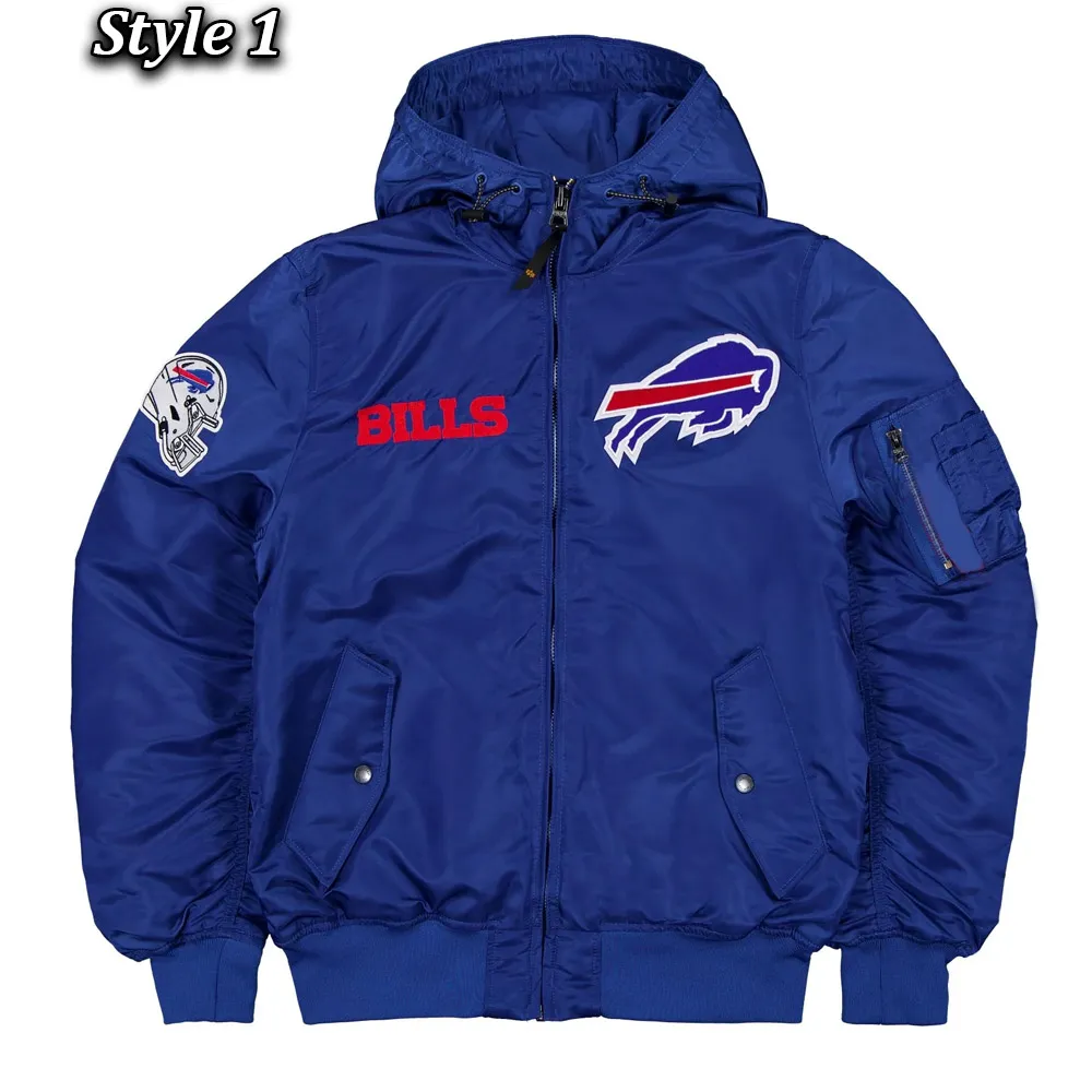 Buffalo Bills Historic L-2B Hooded Bomber Jacket Buffalo Bills Historic L-2B Hooded Bomber Jacket