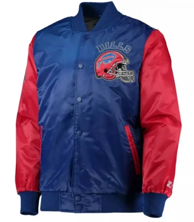 Buffalo Bills Locker Room Throwback Royal Blue and Red Jacket