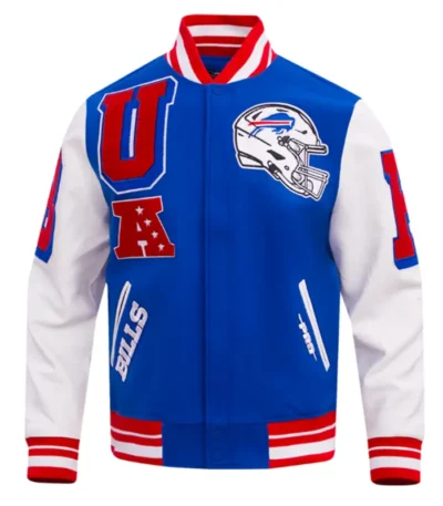 Buffalo Bills Mashup Rib Varsity Wool-Leather Jacket