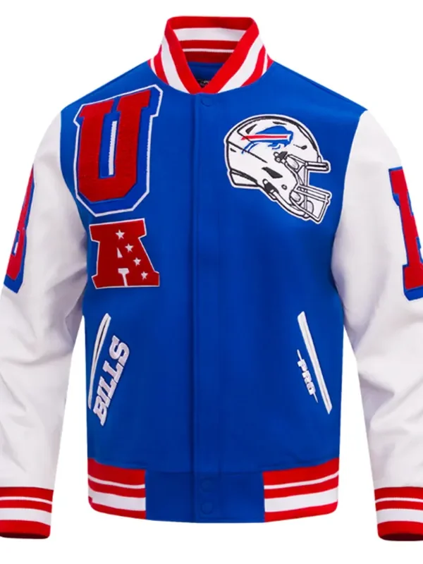 Buffalo Bills Mashup Rib Varsity Wool-Leather Jacket