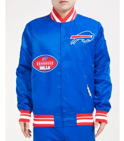 Buffalo Bills Old English Classic Rib Satin Jacket