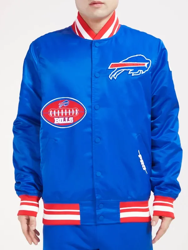 Buffalo Bills Old English Classic Rib Satin Jacket
