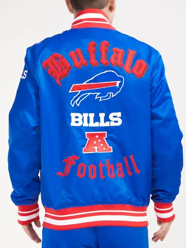Buffalo Bills Old English Classic Rib Satin Jacket