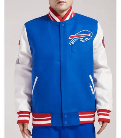 Buffalo Bills Old English Classic Rib Varsity Jacket