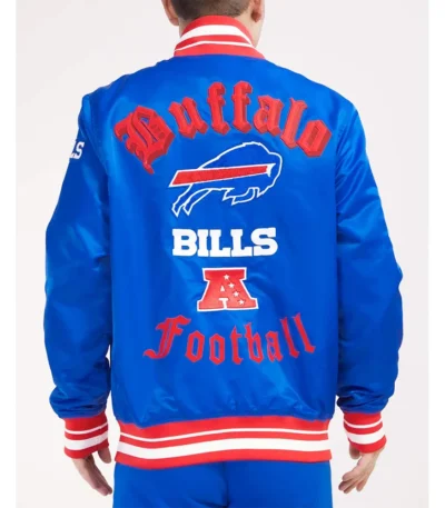 Buffalo Bills Old English Rib Royal Satin Jacket