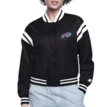 Buffalo Bills Printed Logo Varsity Satin Jacket
