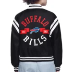 Buffalo Bills Printed Logo Varsity Satin Jacket