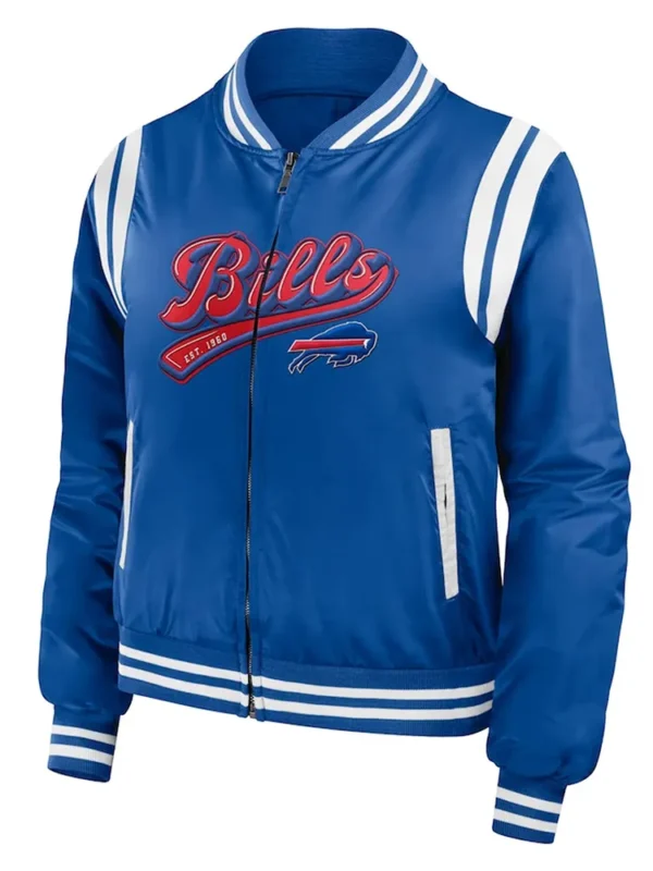 Buffalo Bills Royal Bomber Full-Zip Jacket
