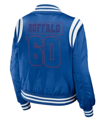 Buffalo Bills Royal Bomber Full-Zip Jacket