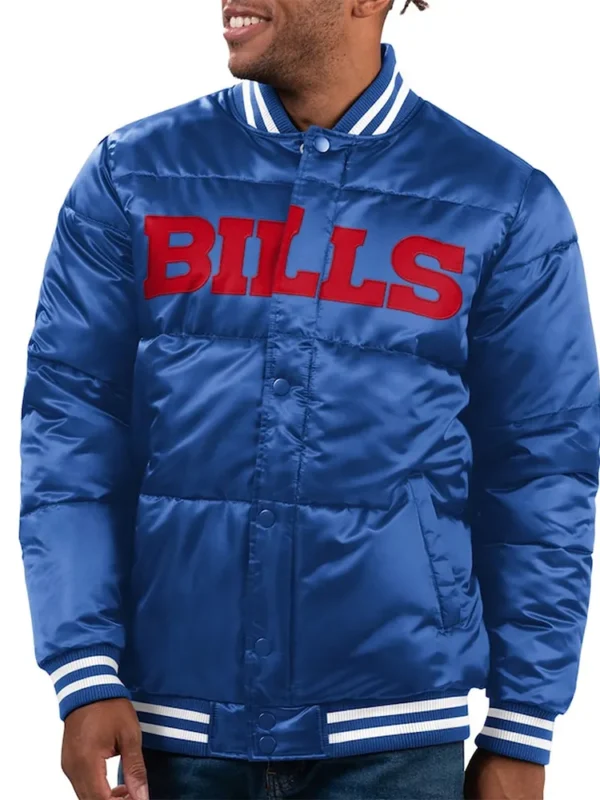 Buffalo Bills Royal Bubble Puffer Jacket