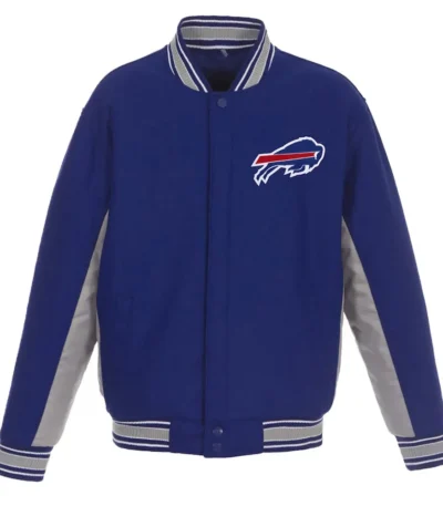 Buffalo Bills Royal and Gray Varsity Wool Jacket