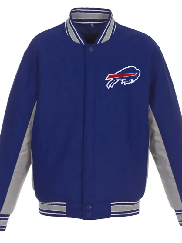 Buffalo Bills Royal and Gray Varsity Wool Jacket