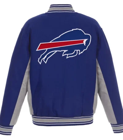 Buffalo Bills Royal and Gray Varsity Wool Jacket