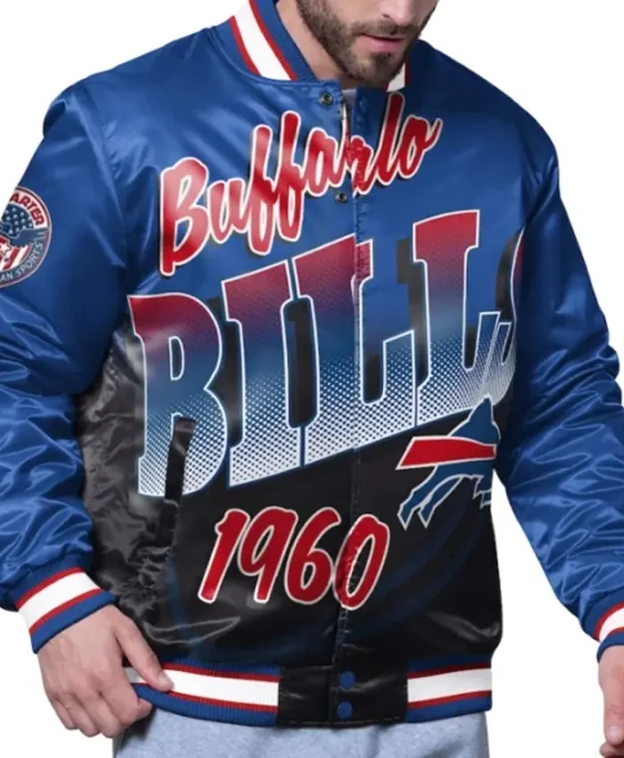 Buffalo Bills Starter Pass Rush Varsity Jacket Buffalo Bills Starter Pass Rush Varsity Jacket