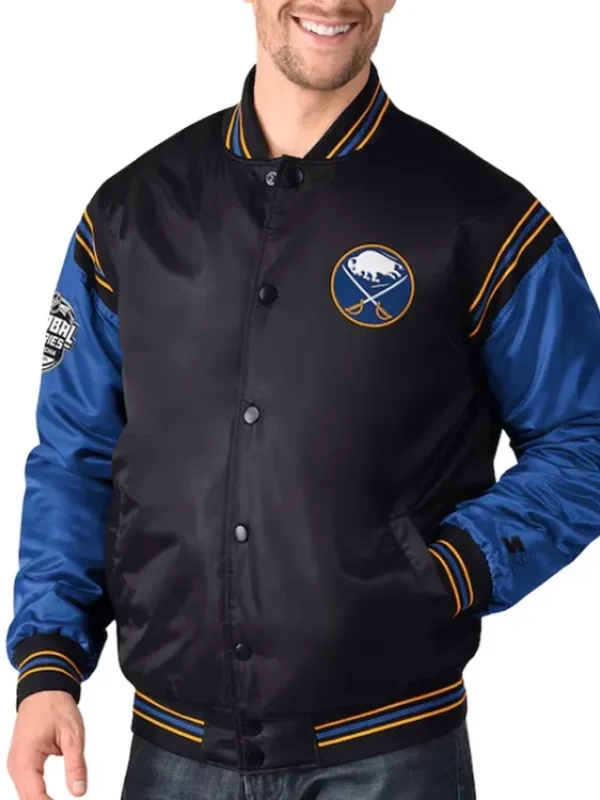 Buffalo Sabres Global Series Black and Blue Jacket