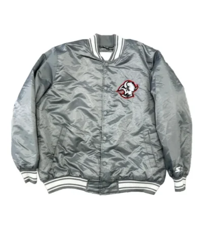 Buffalo Sabres Gray Bomber Satin Jacket