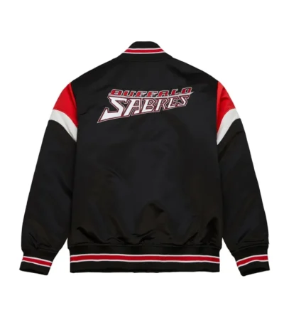 Buffalo Sabres Black Heavyweight Satin Jacket