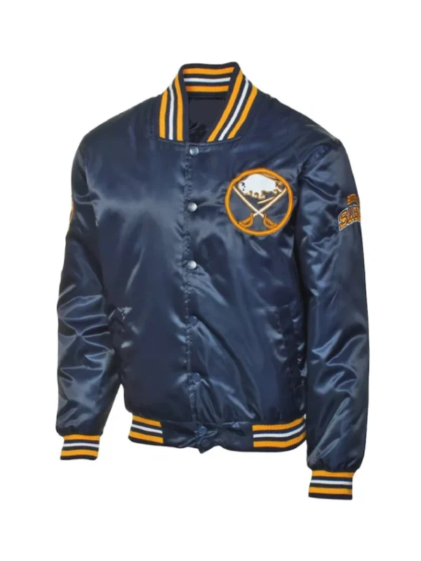 Buffalo Sabres Navy Blue/Gold Satin Jacket
