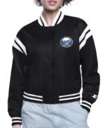 Buffalo Sabres Printed Logo Varsity Satin Jacket
