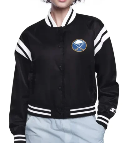 Buffalo Sabres Printed Logo Varsity Satin Jacket